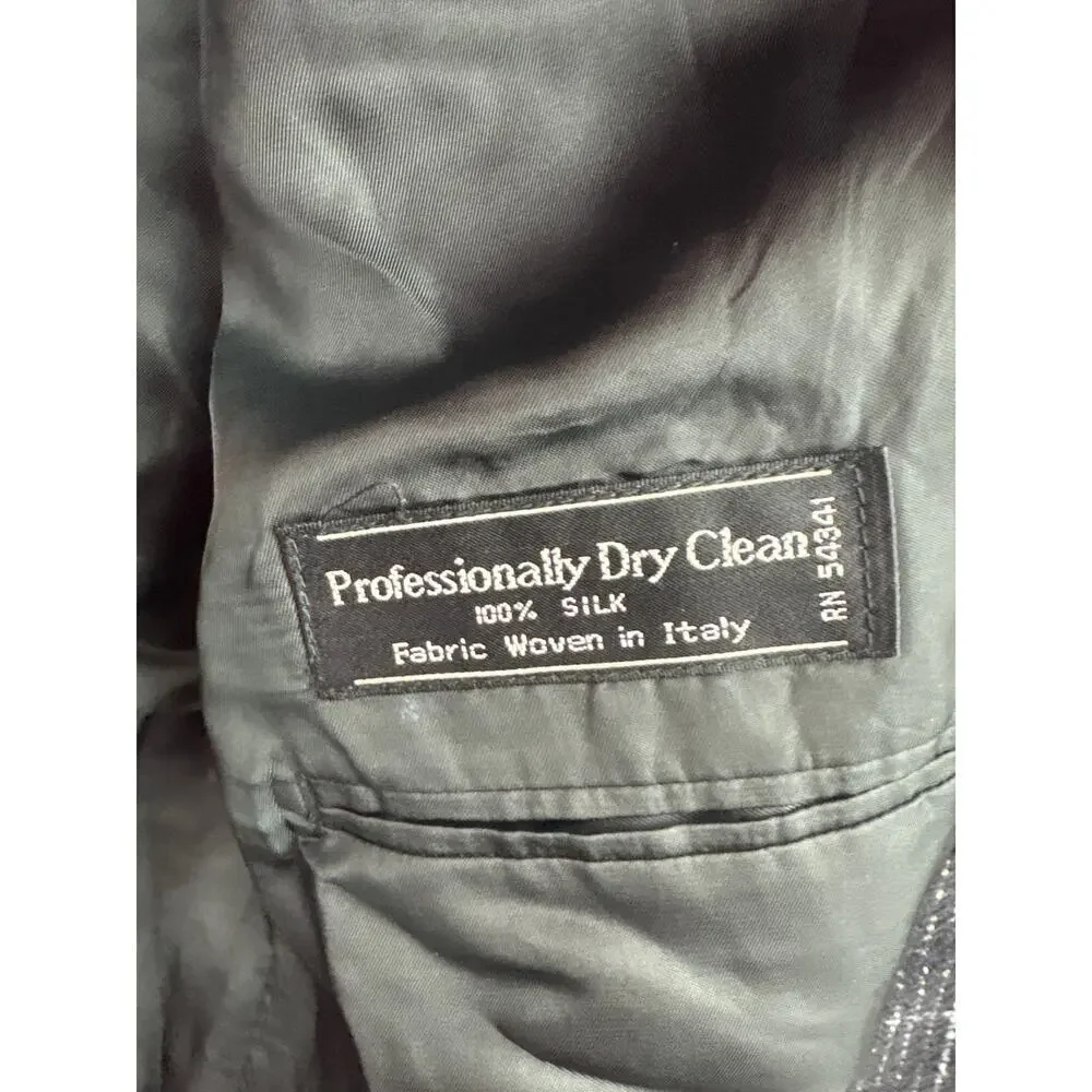 Men's Louis Raphael Black 100% Silk Blazer
